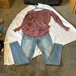 Aeropostale Light Blue Denim Jeans and top